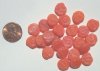 25 12mm Matte Marble Orange & White Disks with Swirl